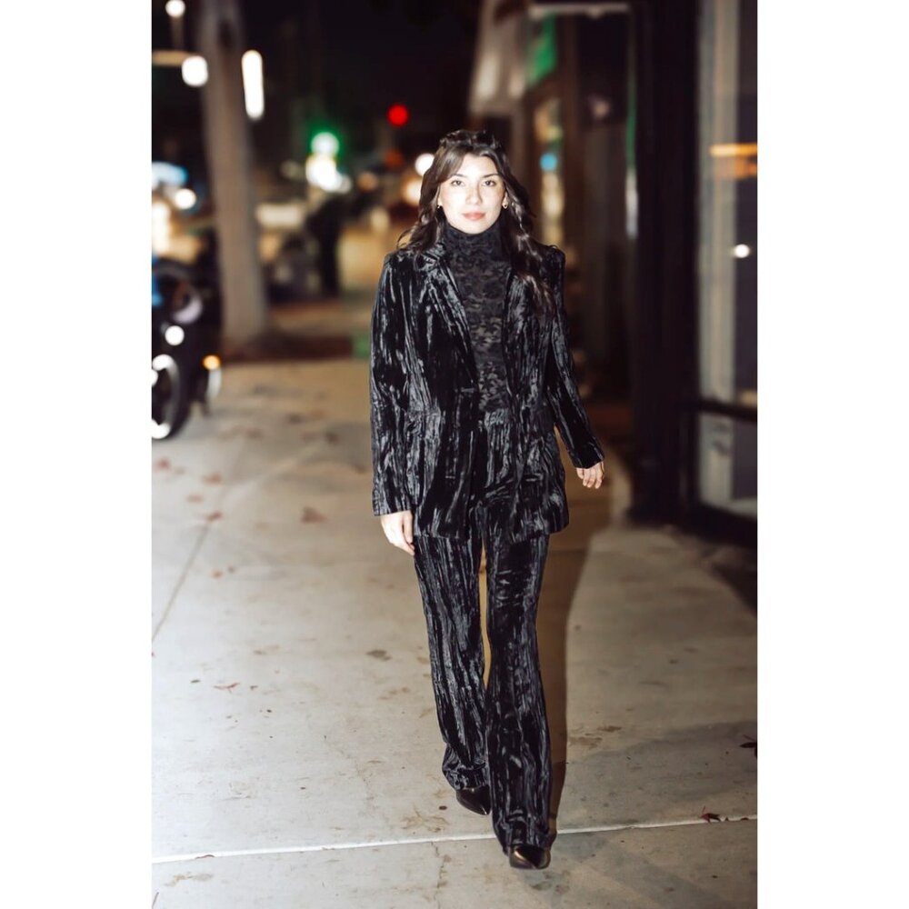 Steve Madden Imaana Velvet Blazer